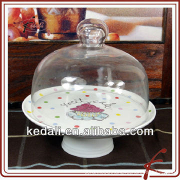 ceramic cake plate with dome